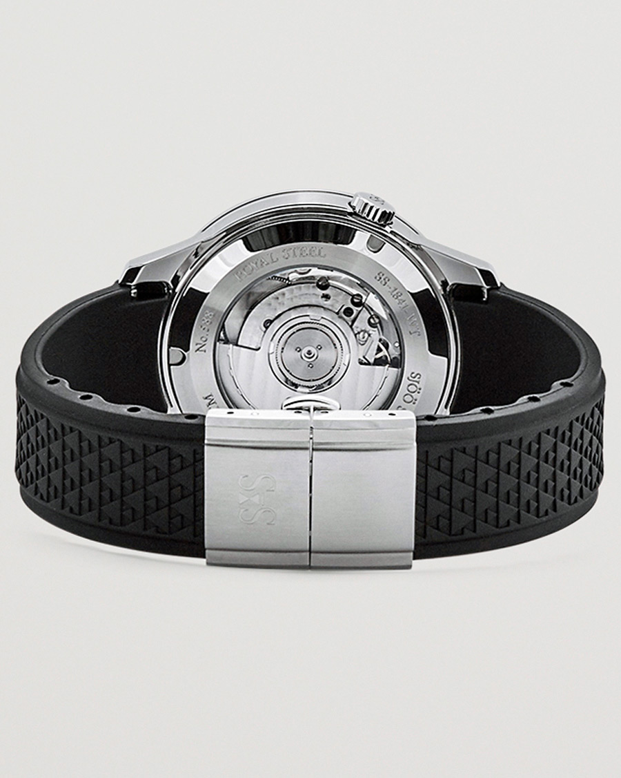 Herr | Sjöö Sandström Royal Steel Worldtimer 41mm Blue with Rubber | Sjöö Sandström | Royal Steel Worldtimer 41mm Blue with Rubber