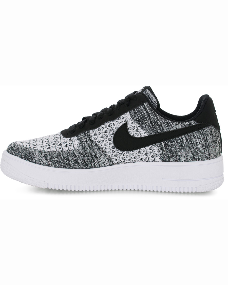 Herr | Nike Air Force 1 Flyknit Sneaker Black/Platinum | Nike | Air Force 1 Flyknit Sneaker Black/Platinum