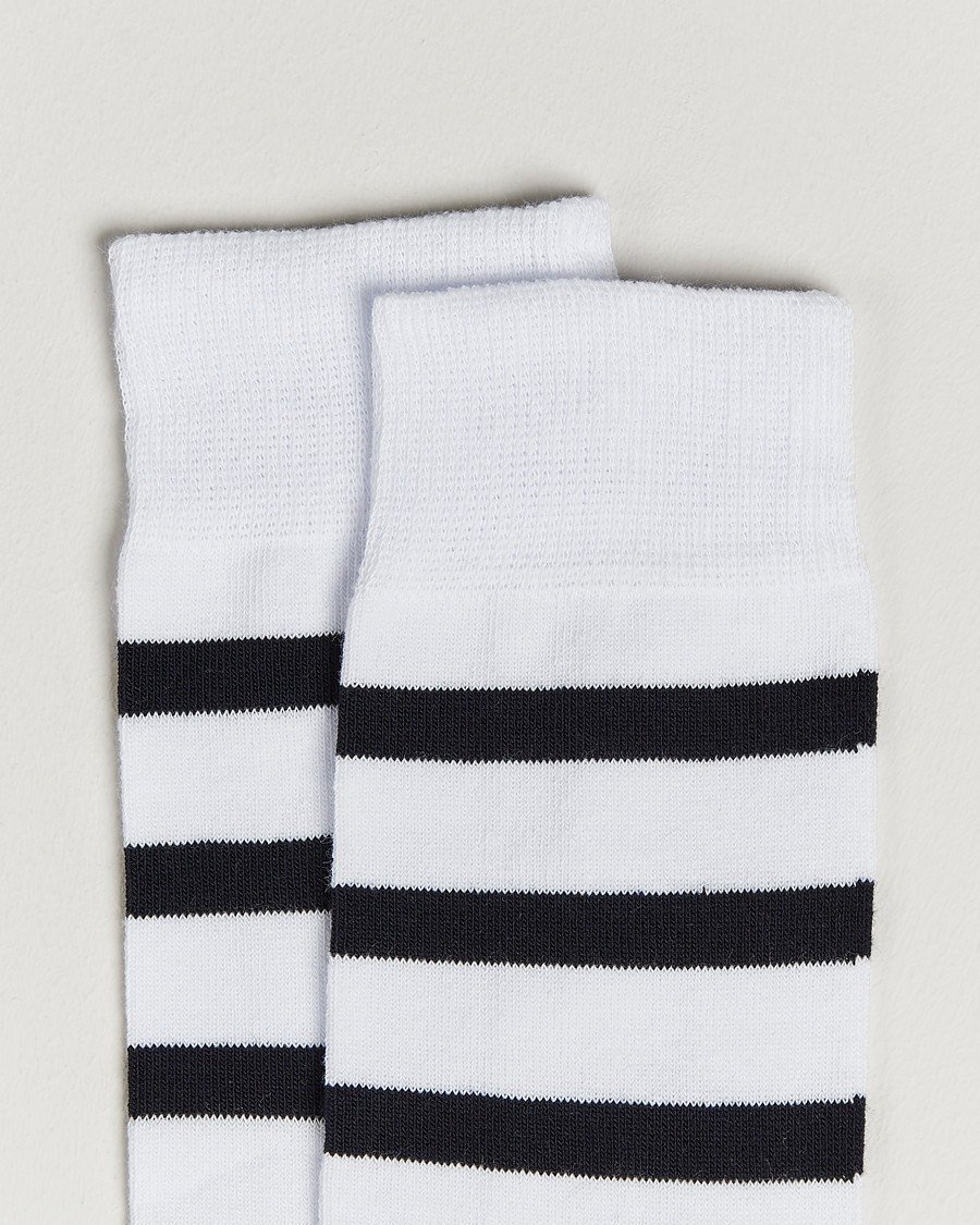 Herr |  | Armor-lux | Loer Stripe Sock White/Rich Navy