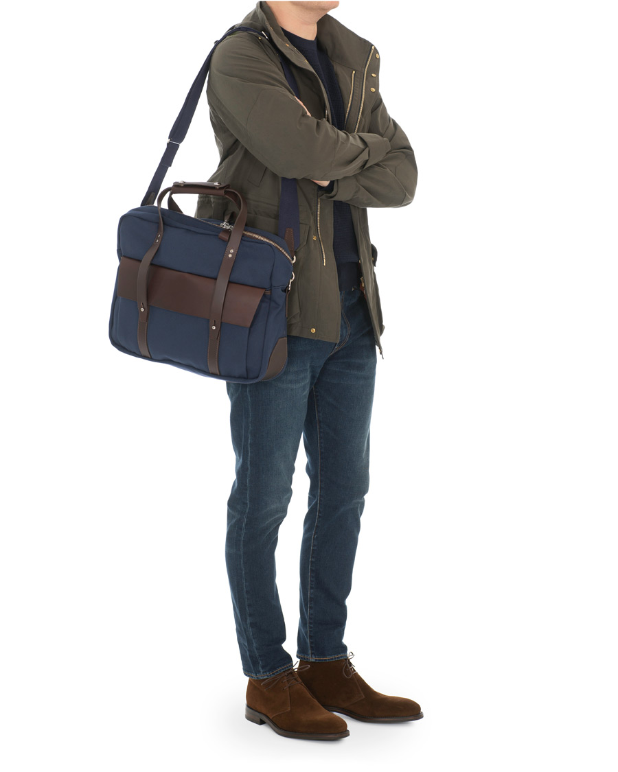 Herr | Chapman Bags Wye Work Canvas Briefcase Navy | Chapman Bags | Wye Work Canvas Briefcase Navy