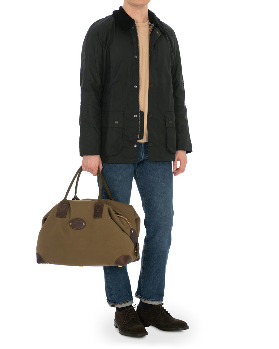Herr | Chapman Bags Medium Classic Holdall Canvas Weekendbag Deep Olive | Chapman Bags | Medium Classic Holdall Canvas Weekendbag Deep Olive