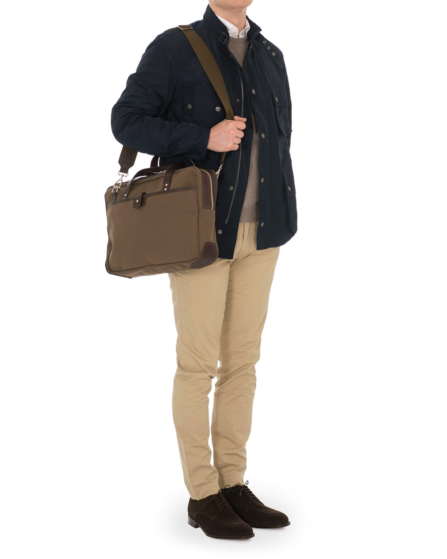 Herr | Chapman Bags Bovey Canvas Briefcase Olive | Chapman Bags | Bovey Canvas Briefcase Olive
