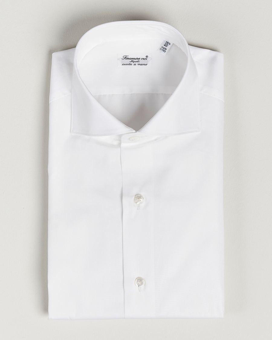 Herr | Skjortor | Finamore Napoli | Milano Slim Fit Classic Shirt White