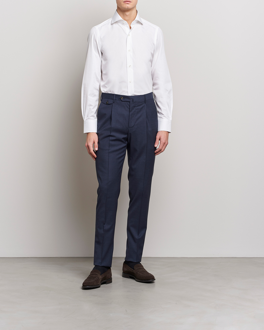 Herr | Italian Department | Finamore Napoli | Milano Slim Fit Classic Shirt White