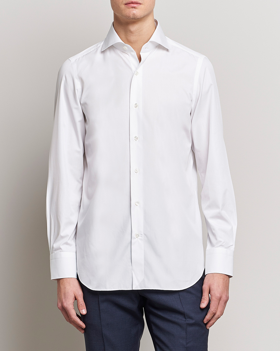 Herr | Businesskjortor | Finamore Napoli | Milano Slim Fit Classic Shirt White