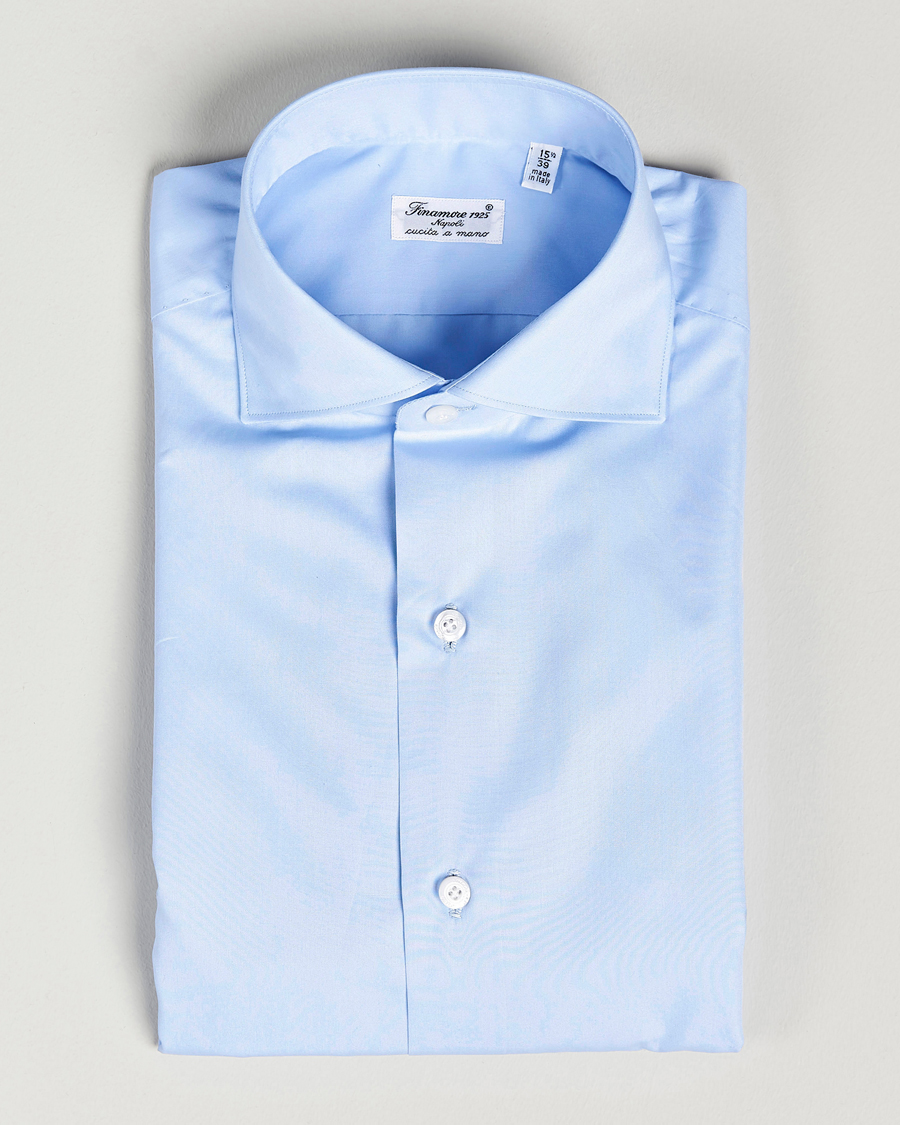 Herr | Skjortor | Finamore Napoli | Milano Slim Fit Classic Shirt Light Blue