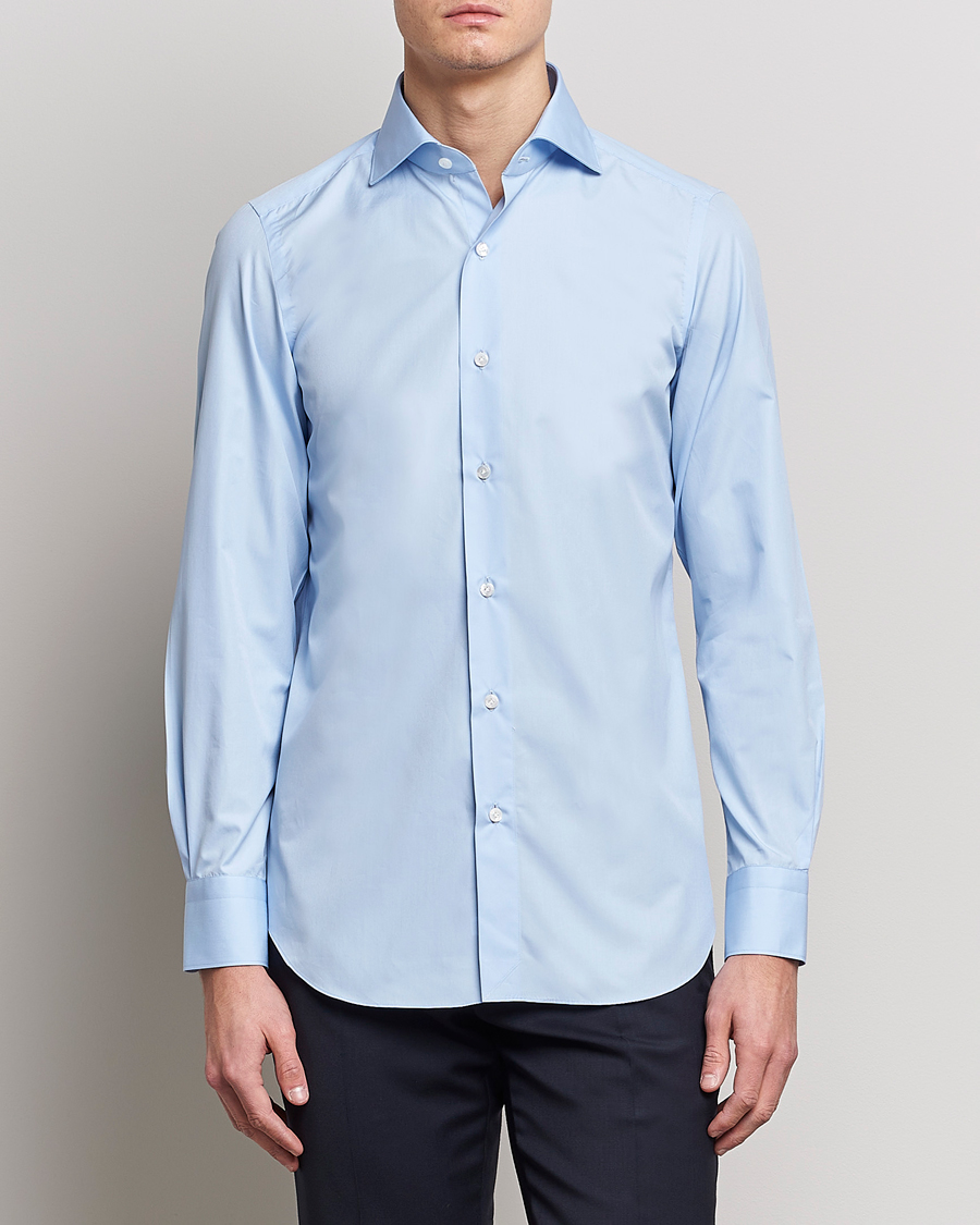 Herr | Wardrobe basics | Finamore Napoli | Milano Slim Fit Classic Shirt Light Blue