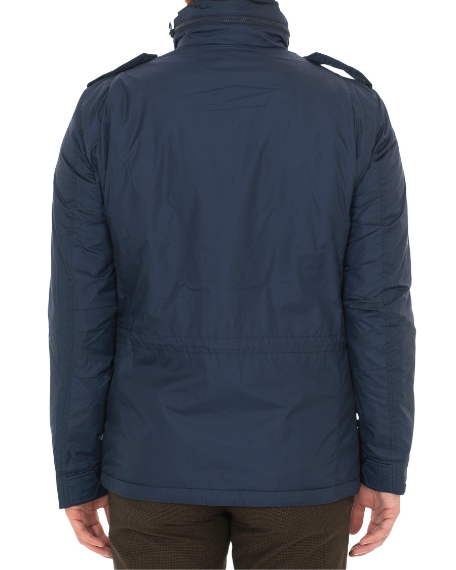 Herr | Jackor | Aspesi | Minifield Wool Lined Field Jacket Dark Blue