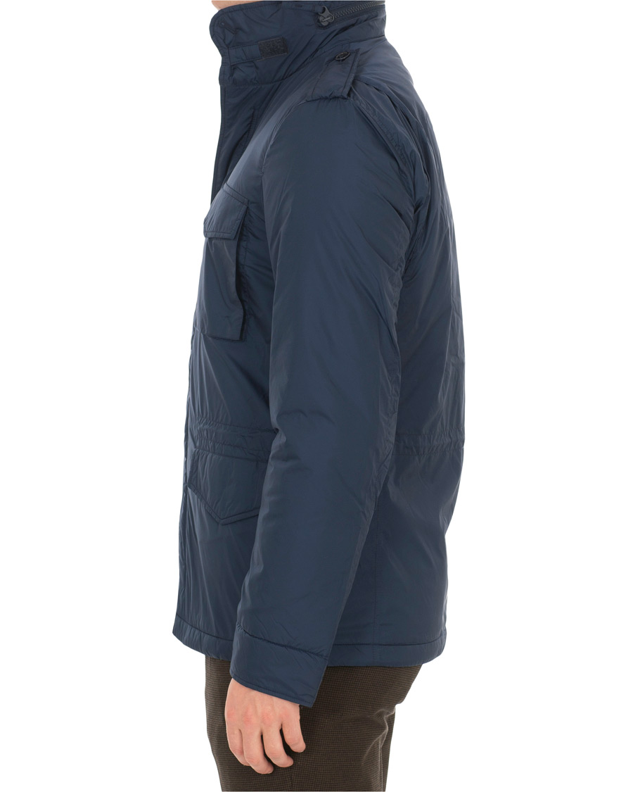 Herr | Jackor | Aspesi | Minifield Wool Lined Field Jacket Dark Blue