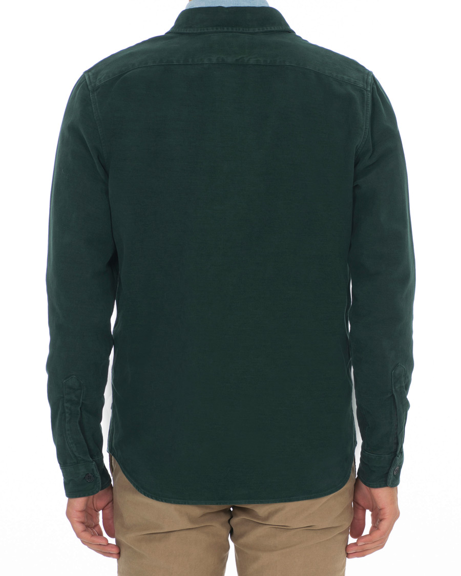 Herr | Skjortor | Aspesi | Garment Dyed Cotton Shirt Jacket Dark Green