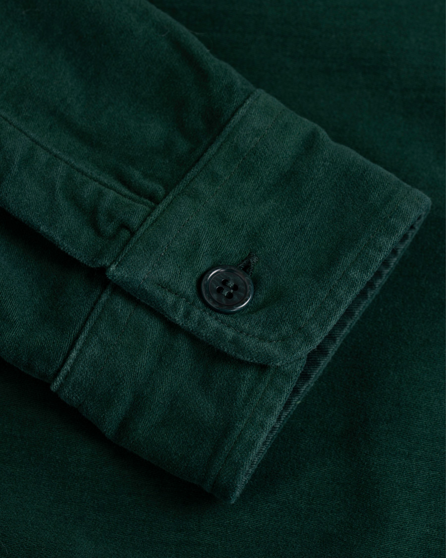 Herr | Skjortor | Aspesi | Garment Dyed Cotton Shirt Jacket Dark Green