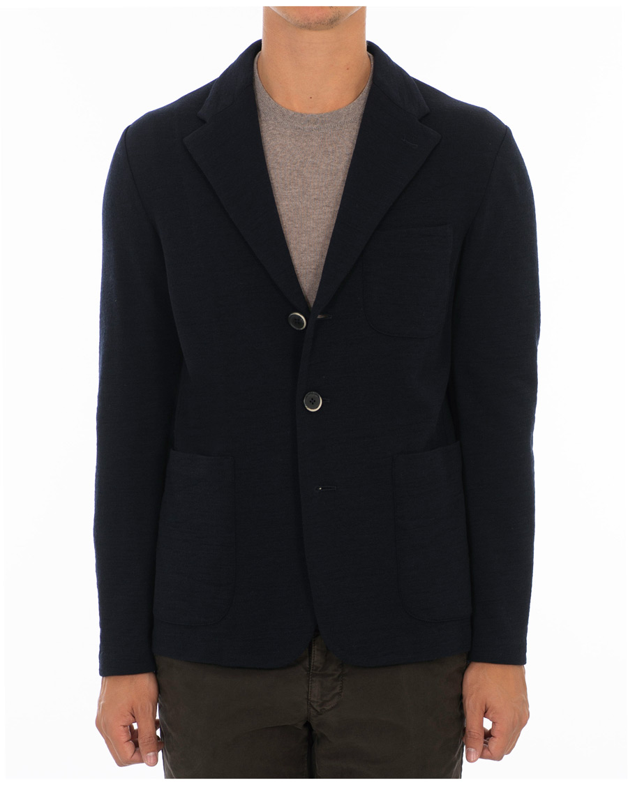 Herr | Kavajer | Barena | Torceo Jersey Blazer Navy