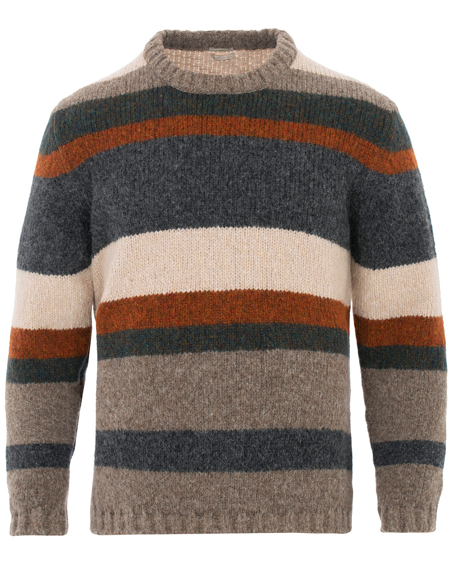 Herr | Tröjor | Massimo Alba | Guli Wool/Alpaca Crew Neck Sweater Multicolour