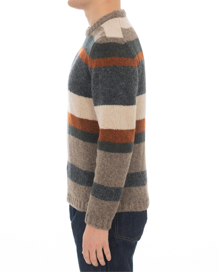Herr | Tröjor | Massimo Alba | Guli Wool/Alpaca Crew Neck Sweater Multicolour
