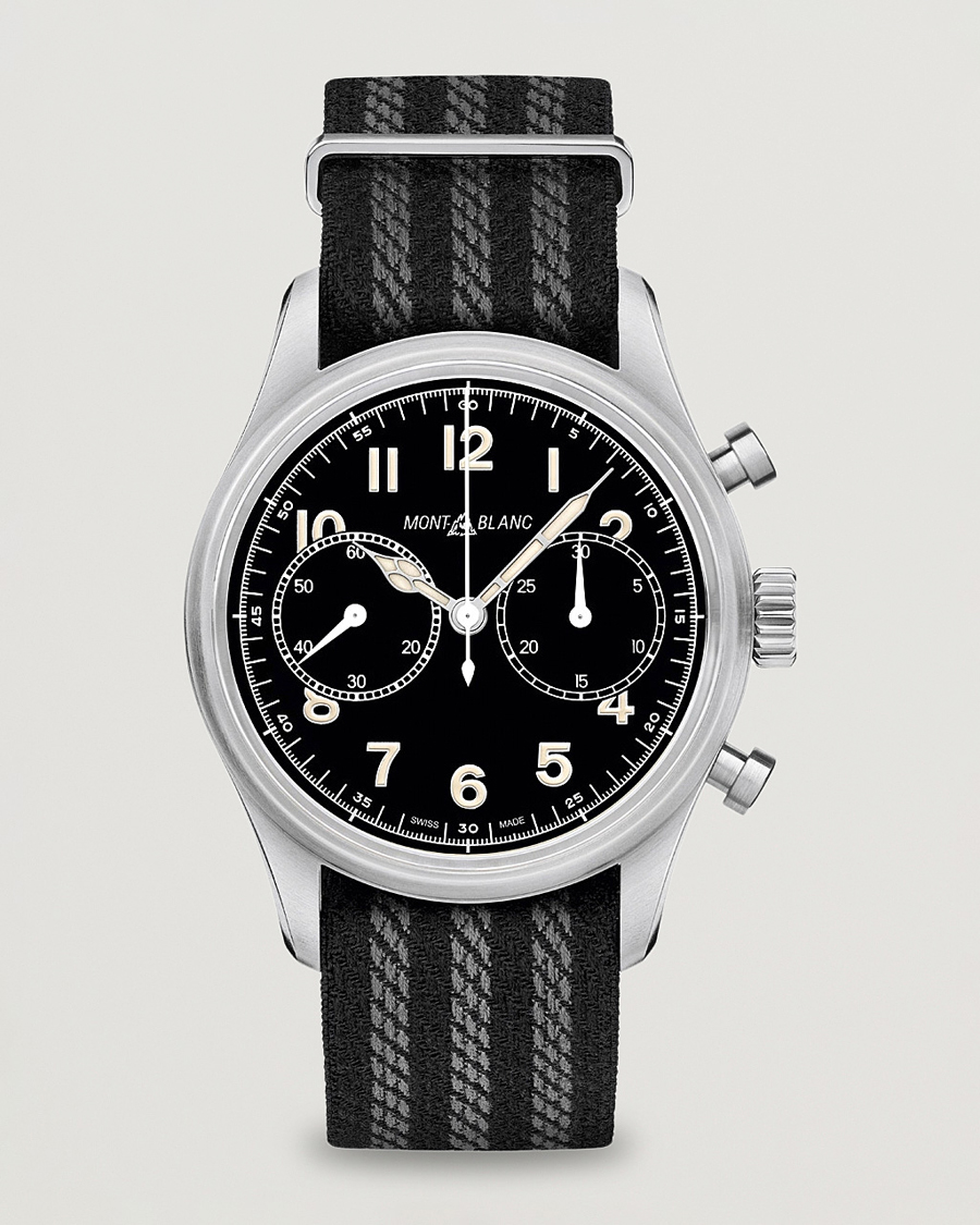 Herr | Montblanc 1858 Steel Automatic Chronograph 42mm Black Dial | Montblanc | 1858 Steel Automatic Chronograph 42mm Black Dial