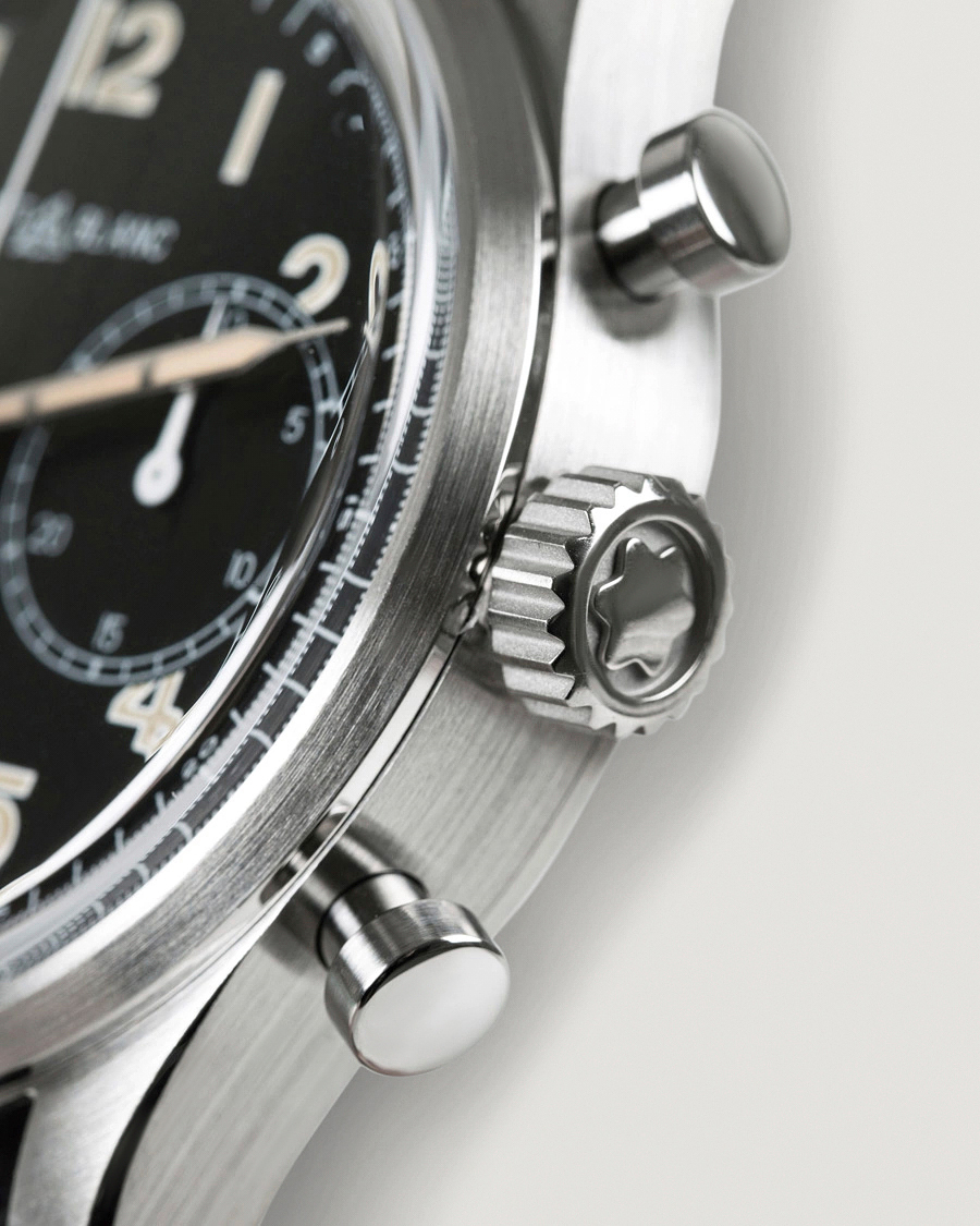 Herr | Montblanc 1858 Steel Automatic Chronograph 42mm Black Dial | Montblanc | 1858 Steel Automatic Chronograph 42mm Black Dial