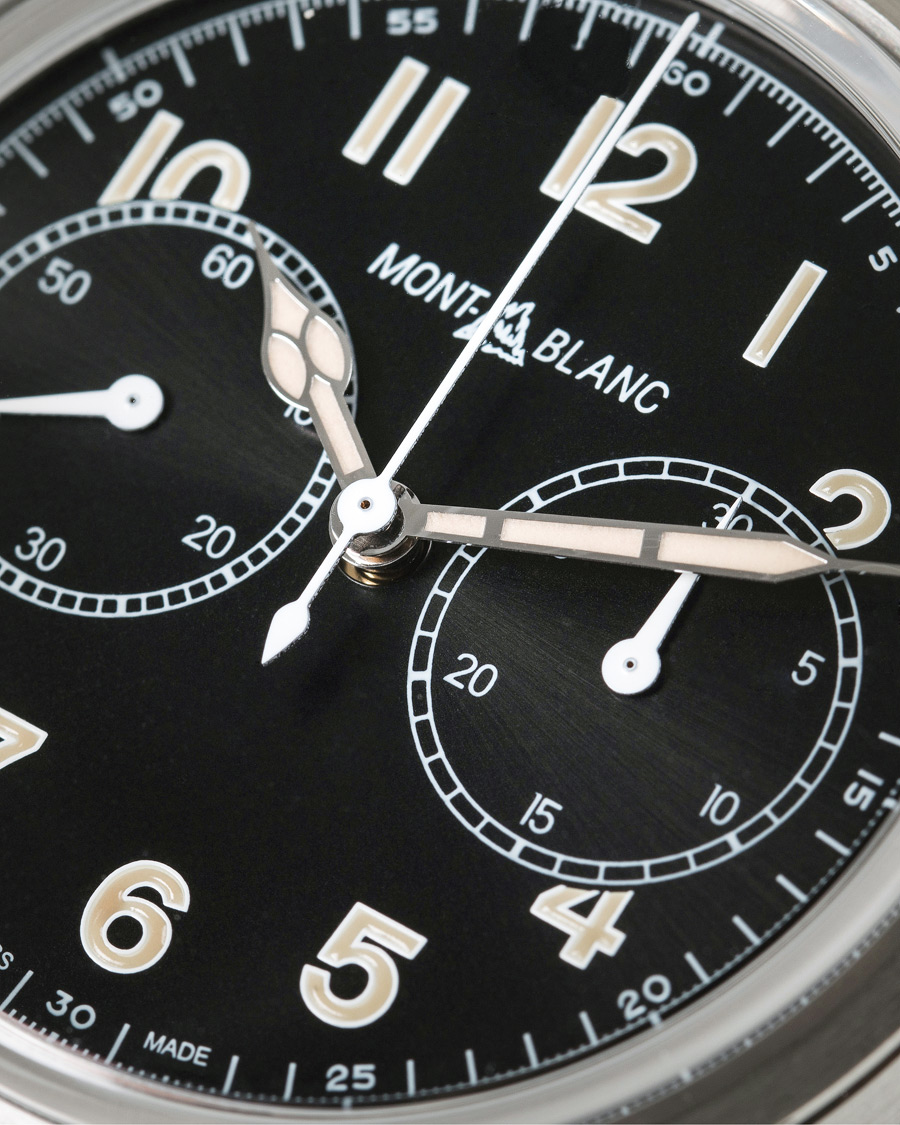 Herr | Montblanc 1858 Steel Automatic Chronograph 42mm Black Dial | Montblanc | 1858 Steel Automatic Chronograph 42mm Black Dial