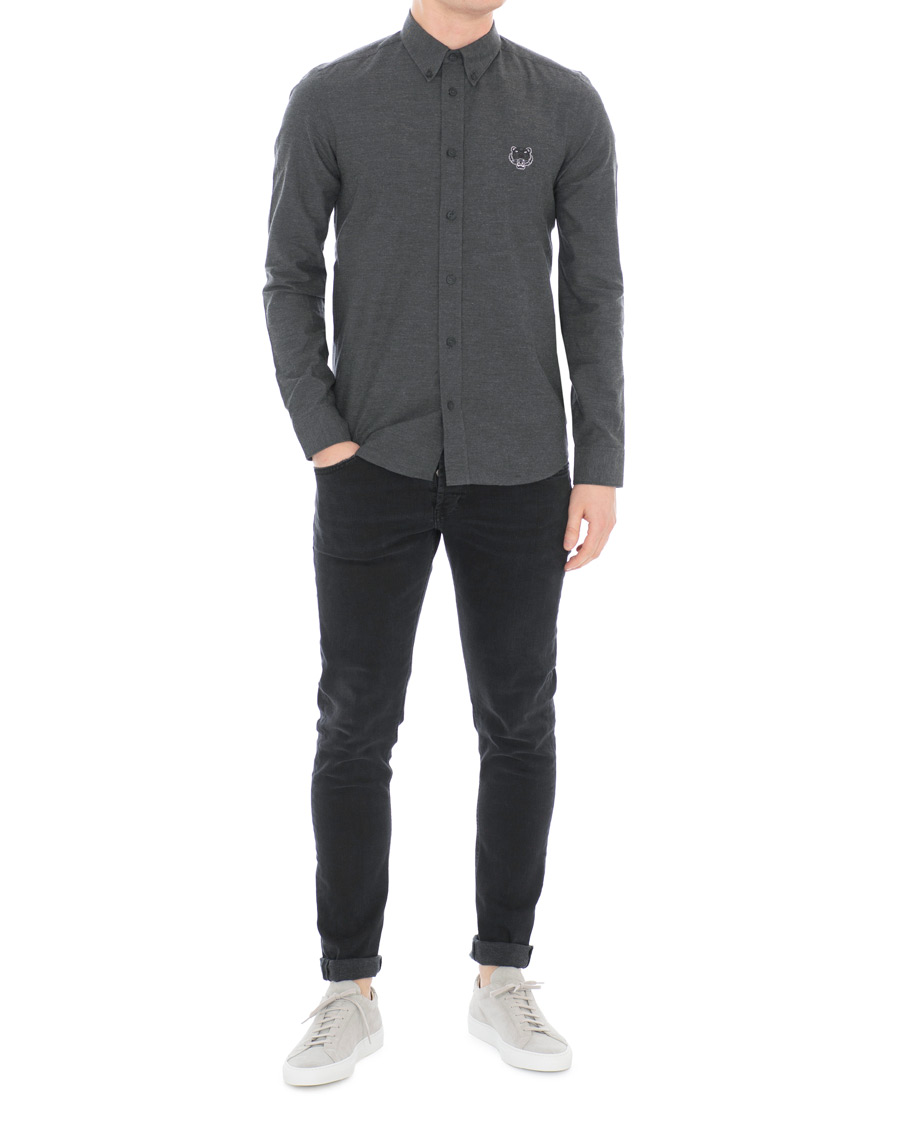 Herr | Skjortor | KENZO | Slim Fit Urban Flannel Shirt Grey