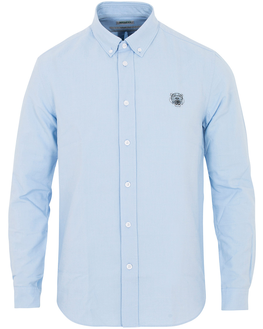 Herr | Skjortor | KENZO | Slim Fit Oxford Shirt Light Blue
