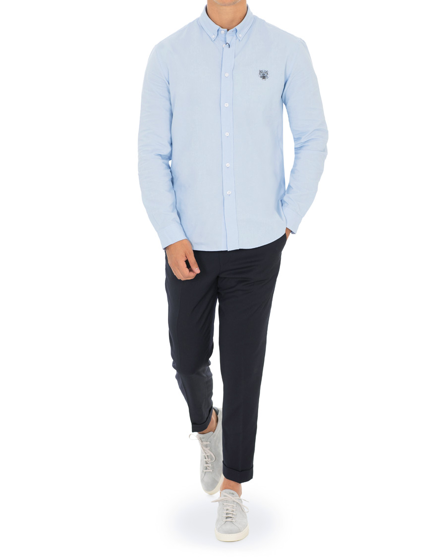 Herr | Skjortor | KENZO | Slim Fit Oxford Shirt Light Blue