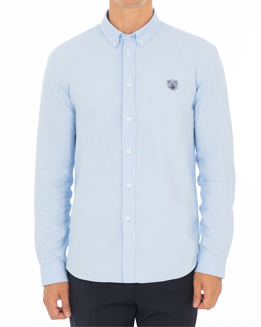Herr | Skjortor | KENZO | Slim Fit Oxford Shirt Light Blue