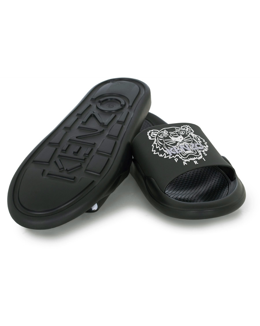 Herr | KENZO Pool Mule Tiger Head Black | KENZO | Pool Mule Tiger Head Black