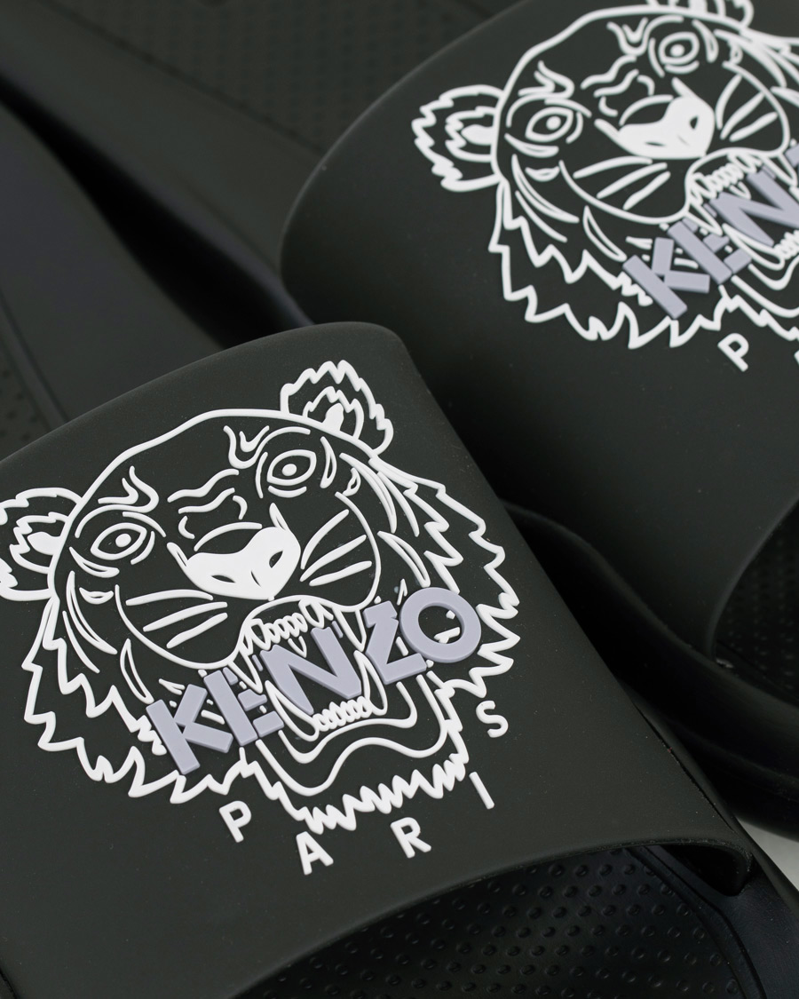 Herr | KENZO Pool Mule Tiger Head Black | KENZO | Pool Mule Tiger Head Black
