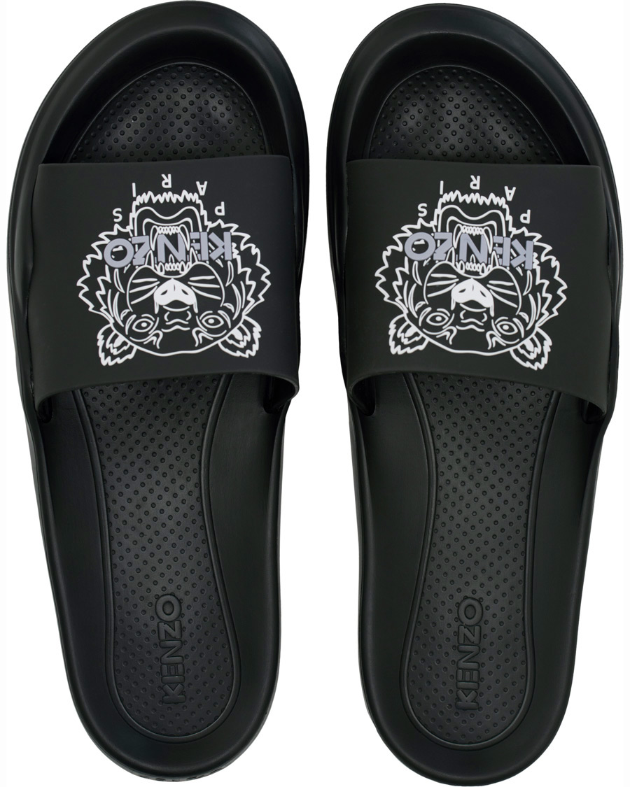 Herr | KENZO Pool Mule Tiger Head Black | KENZO | Pool Mule Tiger Head Black