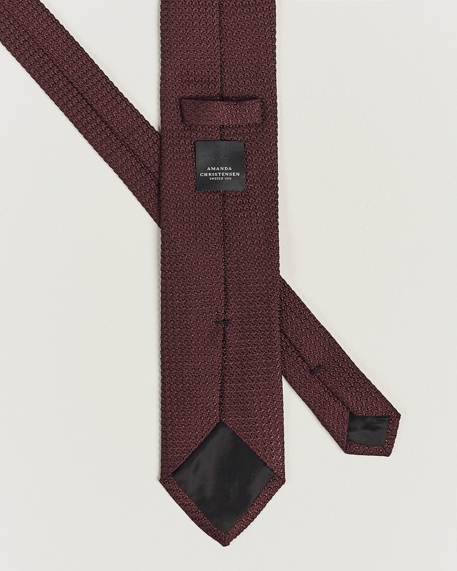 Herr | Slipsar | Amanda Christensen | Silk Grenadine 8 cm Tie Wine