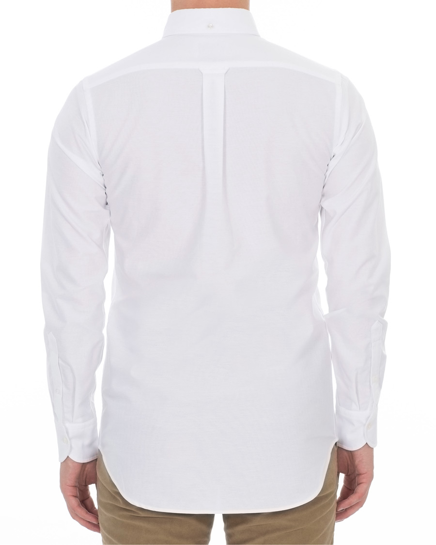 Herr | Skjortor | Drake's | Slim Fit Button Down Shirt White