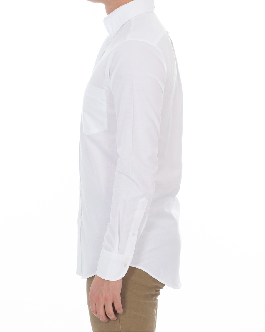 Herr | Skjortor | Drake's | Slim Fit Button Down Shirt White