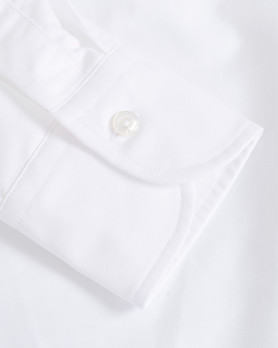 Herr | Skjortor | Drake's | Slim Fit Button Down Shirt White