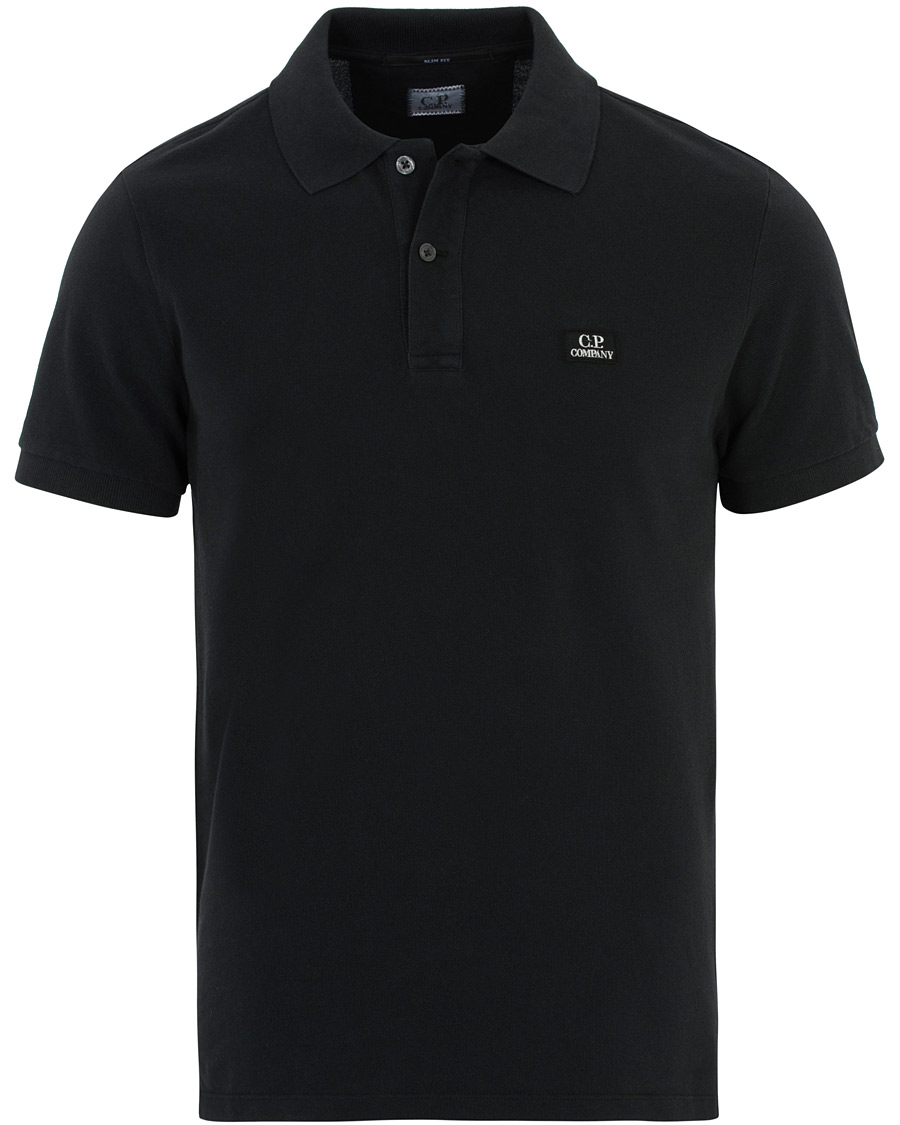 Herr | Pikéer | C.P. Company | Short Sleeve Logo Polo Shirt Black