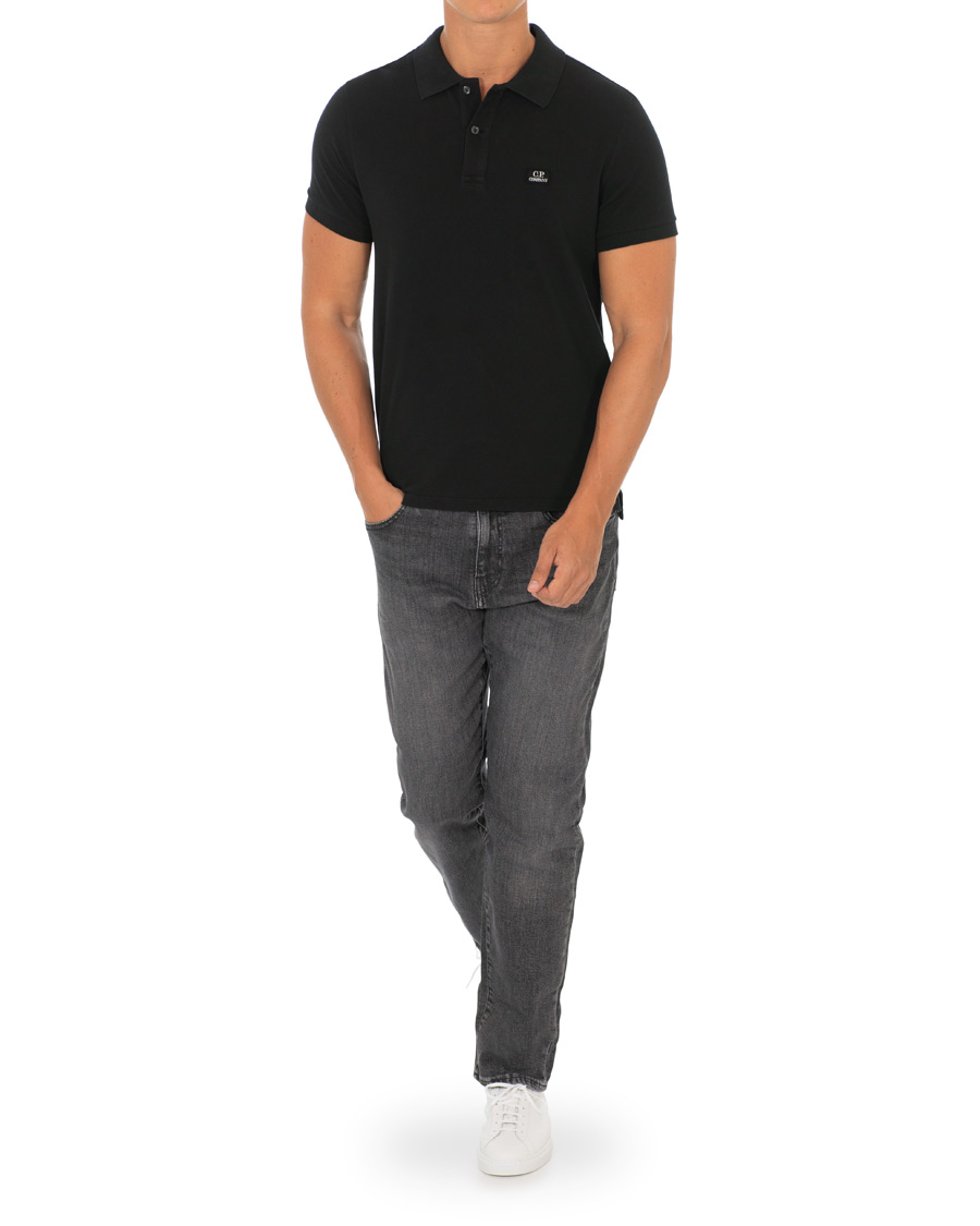 Herr | Pikéer | C.P. Company | Short Sleeve Logo Polo Shirt Black