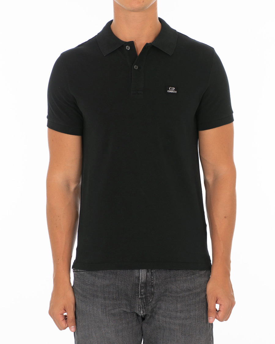 Herr | Pikéer | C.P. Company | Short Sleeve Logo Polo Shirt Black