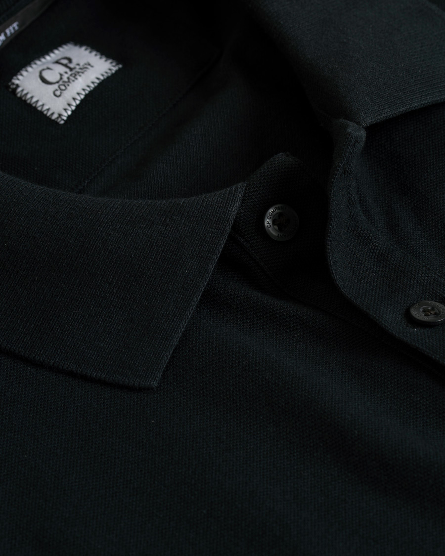 Herr | Pikéer | C.P. Company | Short Sleeve Logo Polo Shirt Black