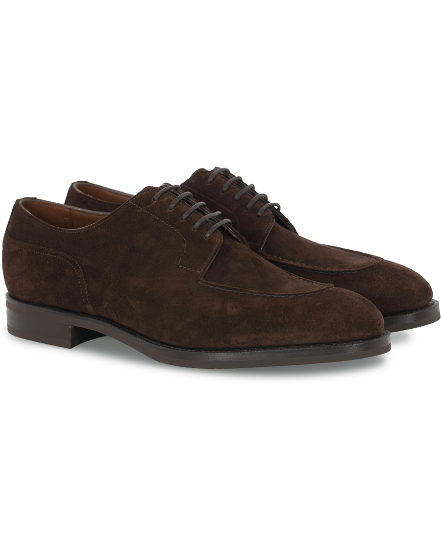Herr | Edward Green Dover Split Toe R2 Sole Derby Mink Suede | Edward Green | Dover Split Toe R2 Sole Derby Mink Suede