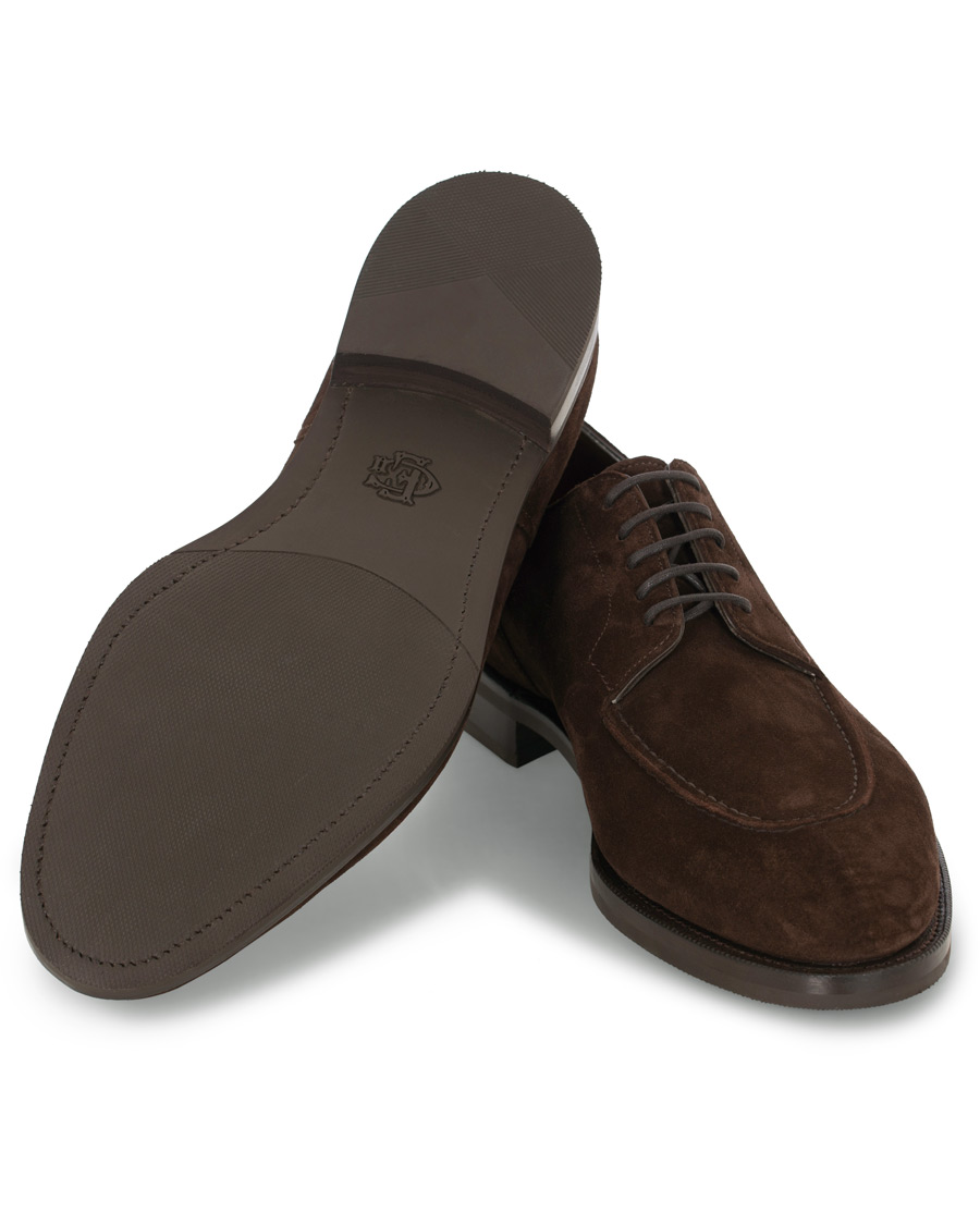 Herr | Edward Green Dover Split Toe R2 Sole Derby Mink Suede | Edward Green | Dover Split Toe R2 Sole Derby Mink Suede