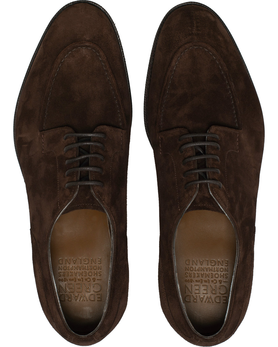 Herr | Edward Green Dover Split Toe R2 Sole Derby Mink Suede | Edward Green | Dover Split Toe R2 Sole Derby Mink Suede