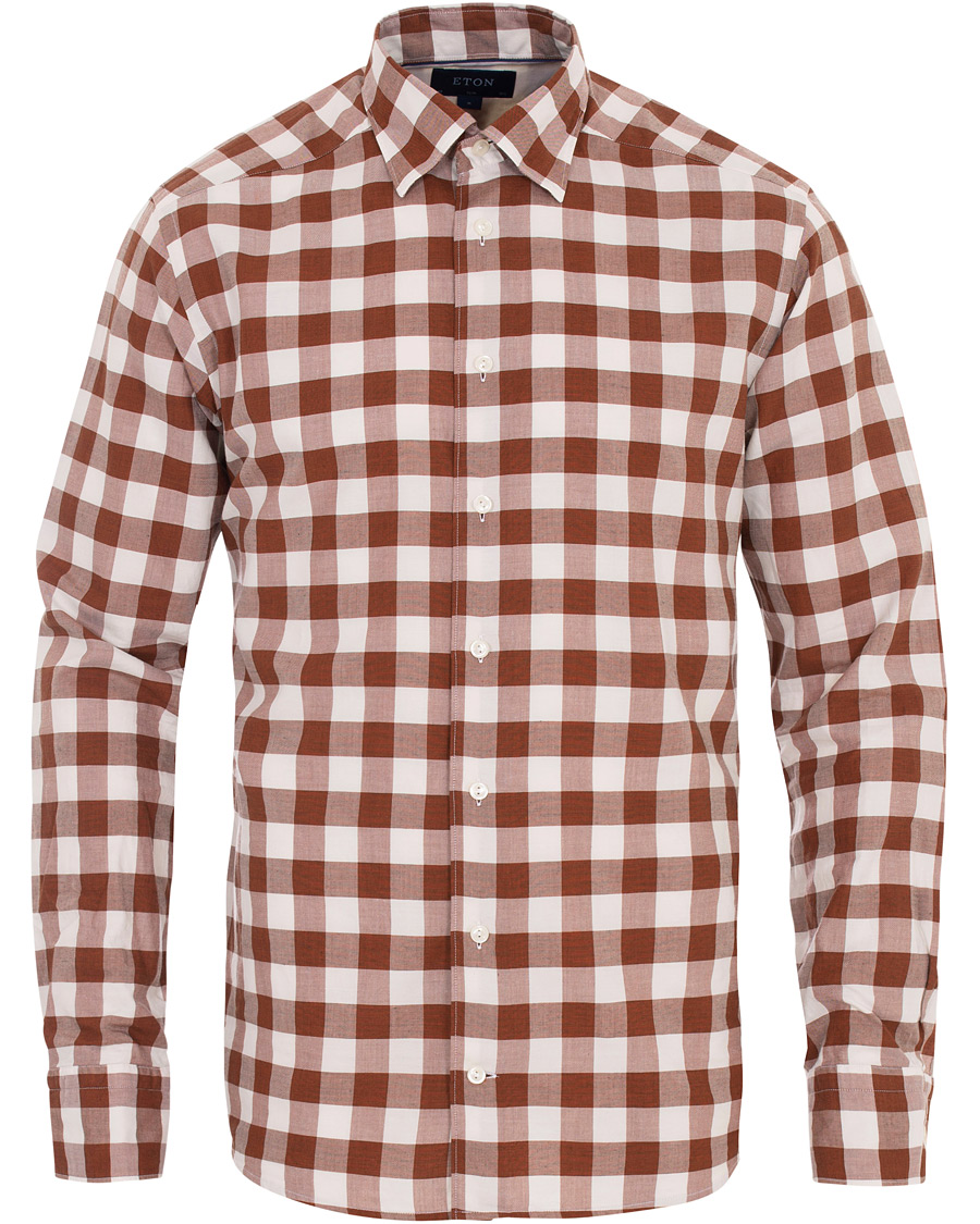 Herr | Skjortor | Eton | Slim Fit Twill Button Under Shirt Red/White