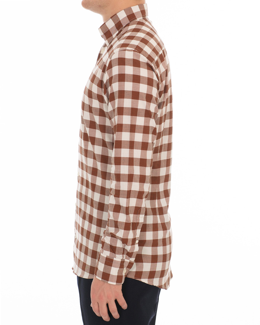 Herr | Skjortor | Eton | Slim Fit Twill Button Under Shirt Red/White