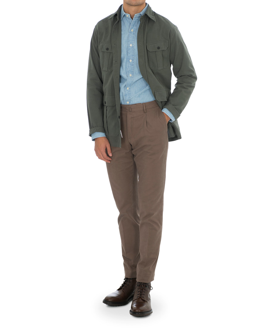 Herr | Skjortor | Eton | Oxford Overshirt Green