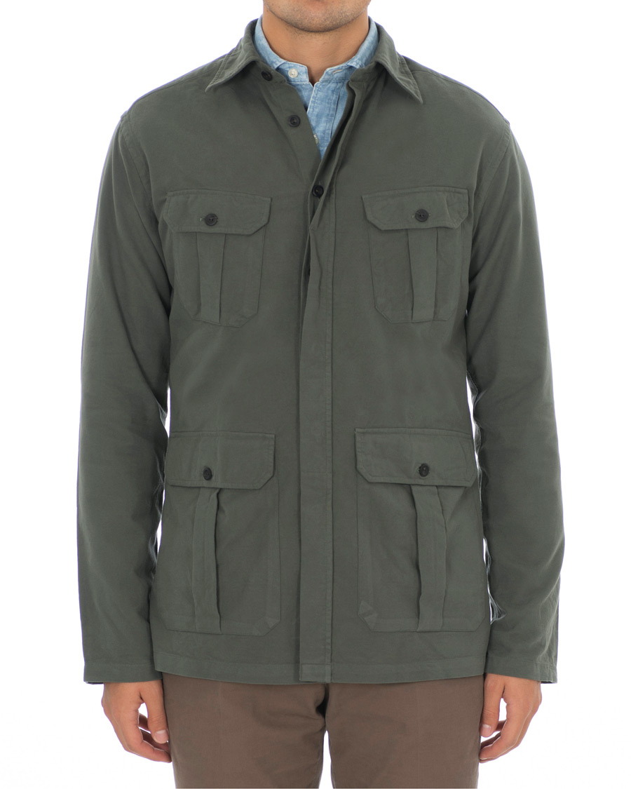 Herr | Skjortor | Eton | Oxford Overshirt Green