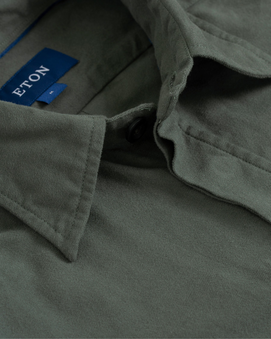 Herr | Skjortor | Eton | Oxford Overshirt Green