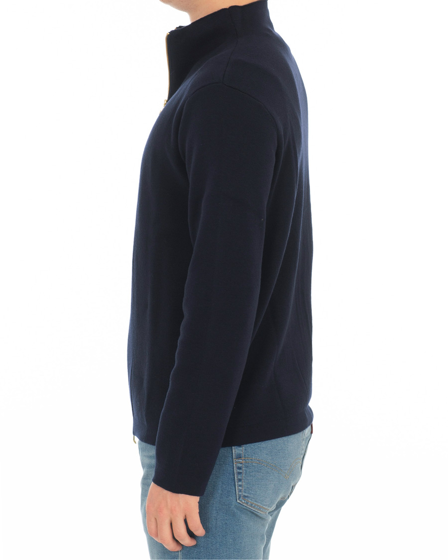Herr | Tröjor | Filippa K | Leon Wool/Cotton Full Zip Cardigan Navy