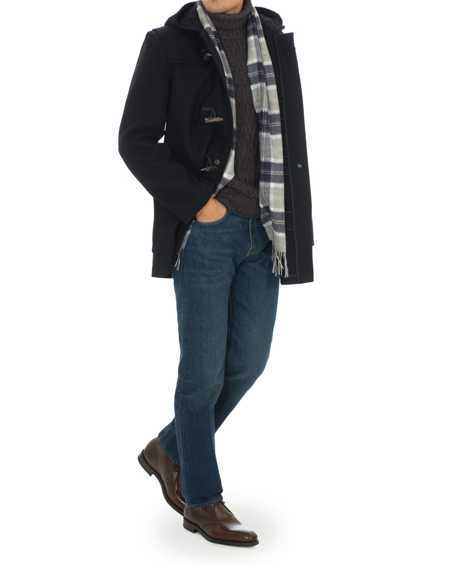 Herr | Jackor | Gloverall | Mens Mid Length Duffle Navy