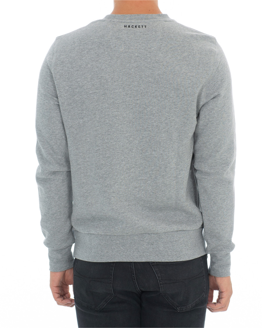 Herr | Tröjor | Hackett | Aston Martin Print Crew Neck Grey Marl