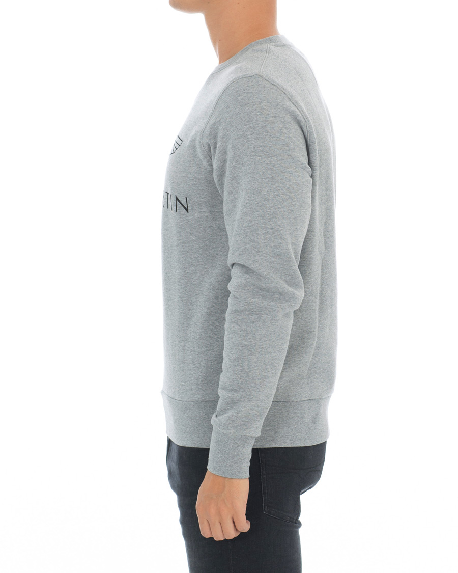 Herr | Tröjor | Hackett | Aston Martin Print Crew Neck Grey Marl