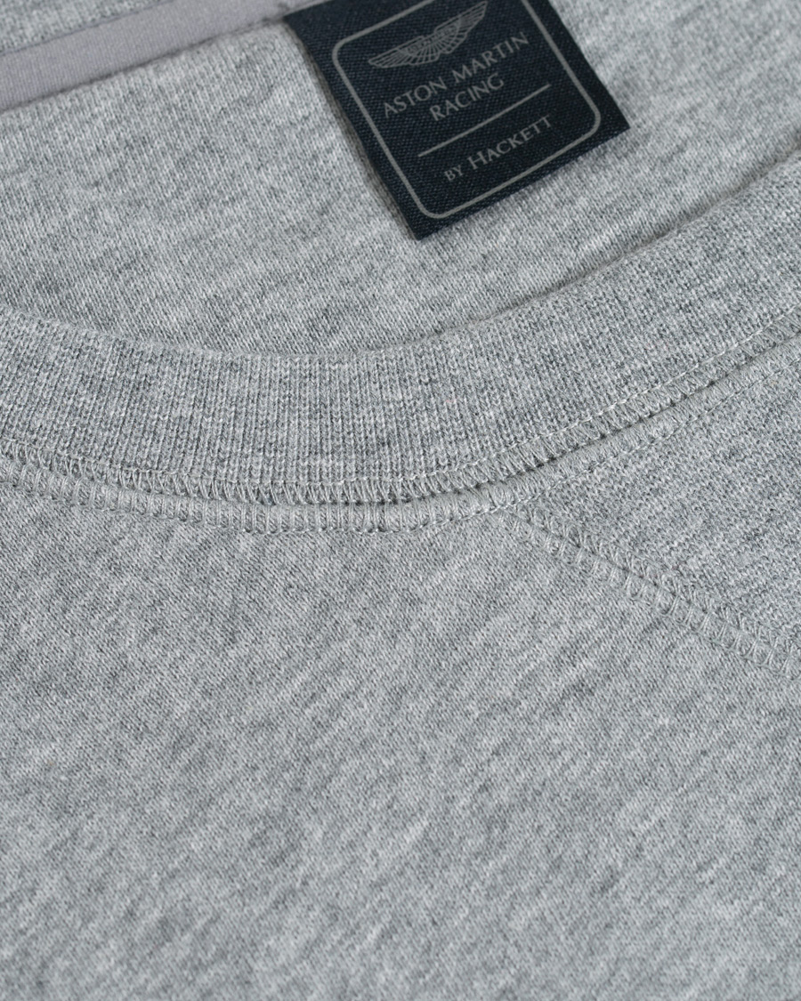 Herr | Tröjor | Hackett | Aston Martin Print Crew Neck Grey Marl