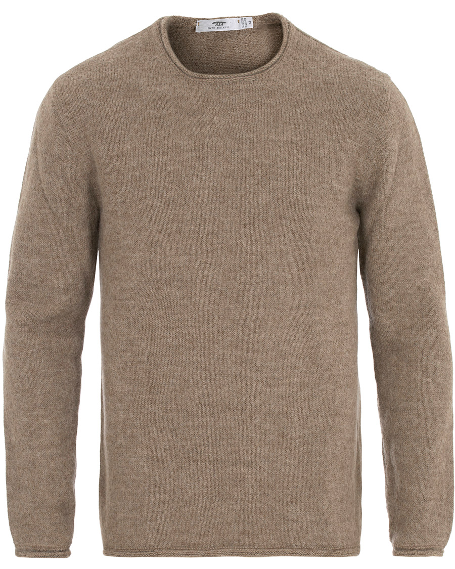 Herr | Tröjor | Inis Meáin | Baby Alpaca Sweater Light Brown